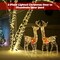 Costway 2 PCS Pre-lit Christmas Reindeer Family Deer Xmas Decoration with 200 LED Lights